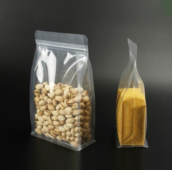 Transparent BOPP Laminated Flat Bottom Pouch Bag